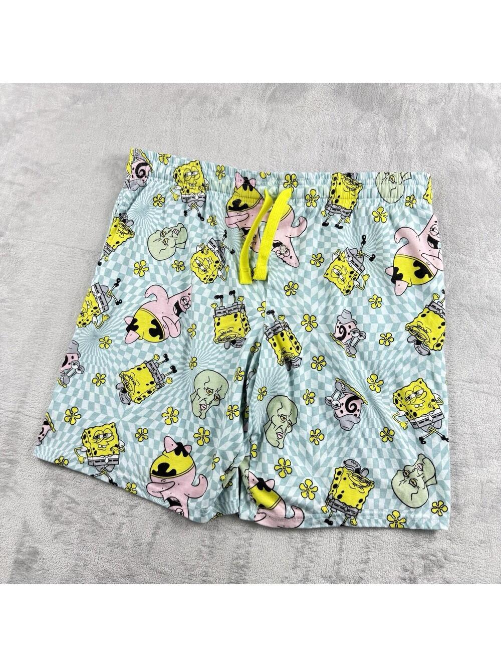 SpongeBob SquarePants Boxers Men XL Cartoon Character Lounge Shorts Pajamas Home